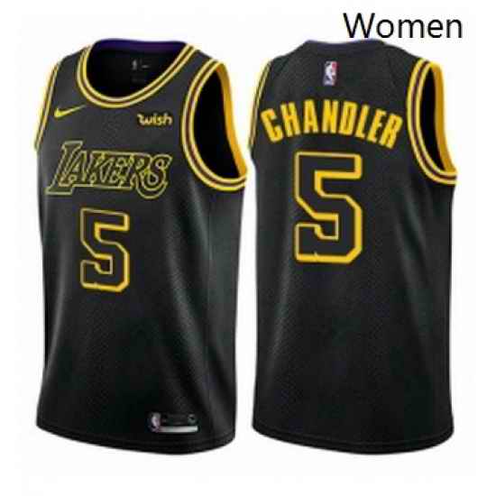 Womens Nike Los Angeles Lakers 5 Tyson Chandler Swingman Black NBA Jersey City Edition
